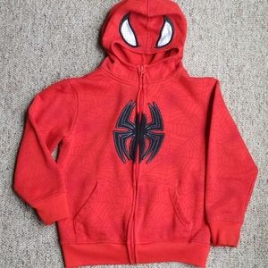 Spiderman Hoodie with Hood Mask